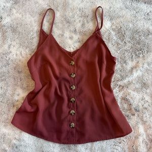 Paper Crane | Rust Button Front Tank